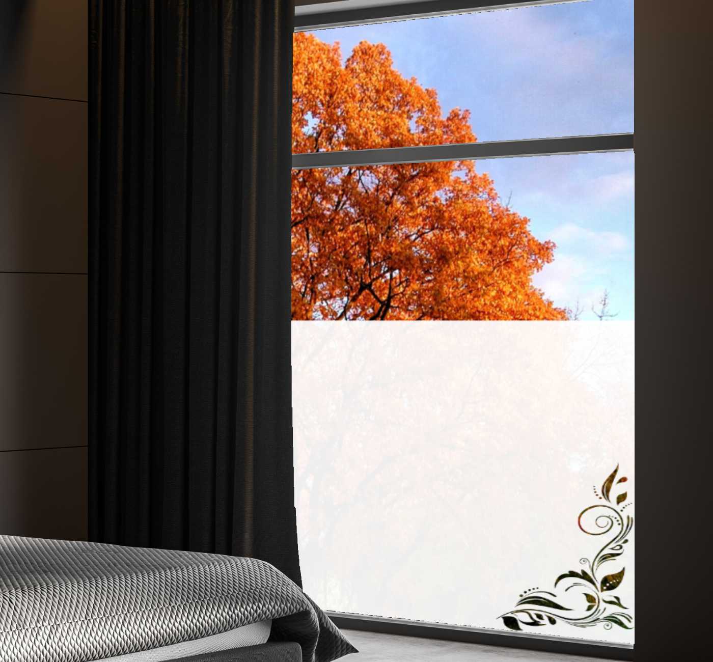 Schlafzimmer Fensterfolie gemischte Quadrate Sichtschutz Fensterdekor  Fensterfolie Sichtschutzfolie Milchglasfolie Dekorfolie gemischte Quadrate  Aufkleber - Wecke-Design